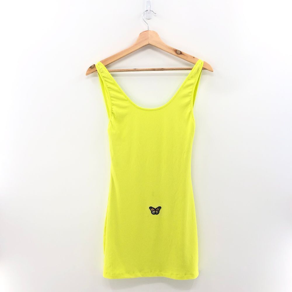 ‎superdown Kourtney Backless Mini Dress in Chartreuse
